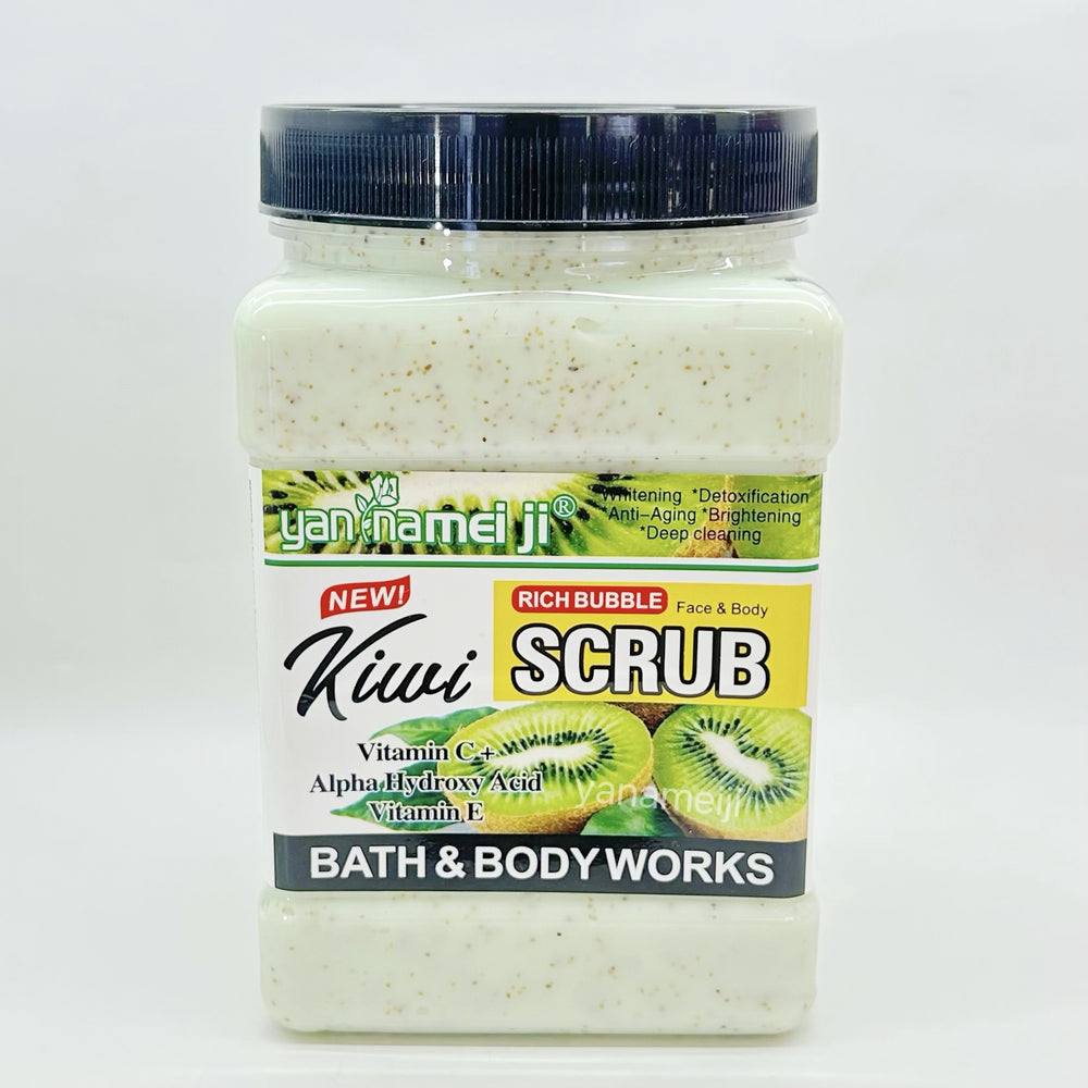 1kg strawberry coffee fruit facial scrub body exfoliator - blackhead removal, cleansing, brightening, and moisturizing
