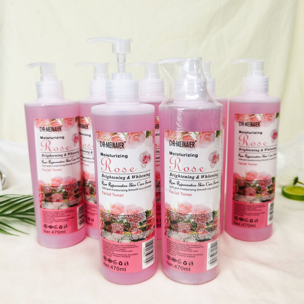 rose brightening toner, shrinking water, refreshing oil control, shrinking pores, hydrating and moisturizing toner 470ml