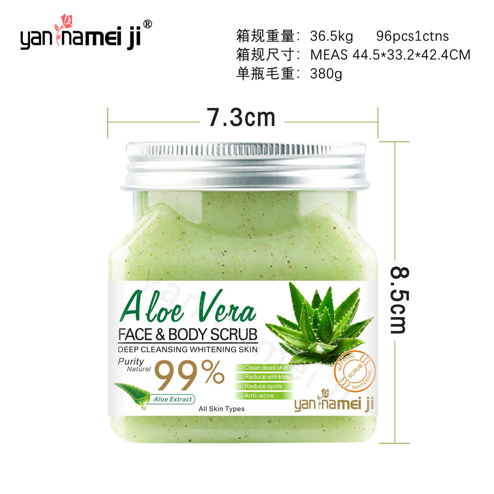 square bottle rice scrub to remove dead skin, clean fruit scrub to remove chicken skin, rose exfoliating cream 350g