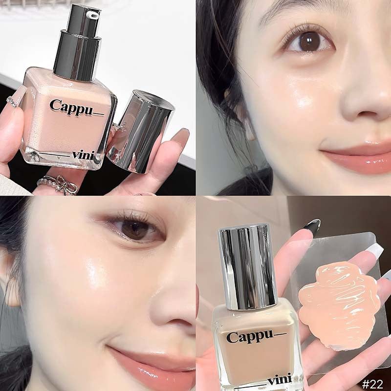 Kapavini clear nude skin foundation creamy skin oil control concealer long-lasting waterproof anti-sweat non-removing makeup foundation cream