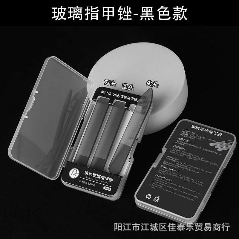 Direct from the factory: portable, washable, mini nano glass nail file – the ultimate manicure tool for shaping, filing, polishing, and buffing your nails