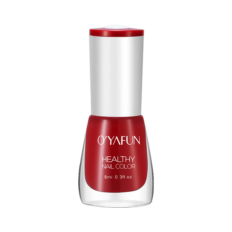 New ouyafei water-based nail polish, no baking required, quick-drying, peelable, 8ml, student-friendly clear top coat, wholesale