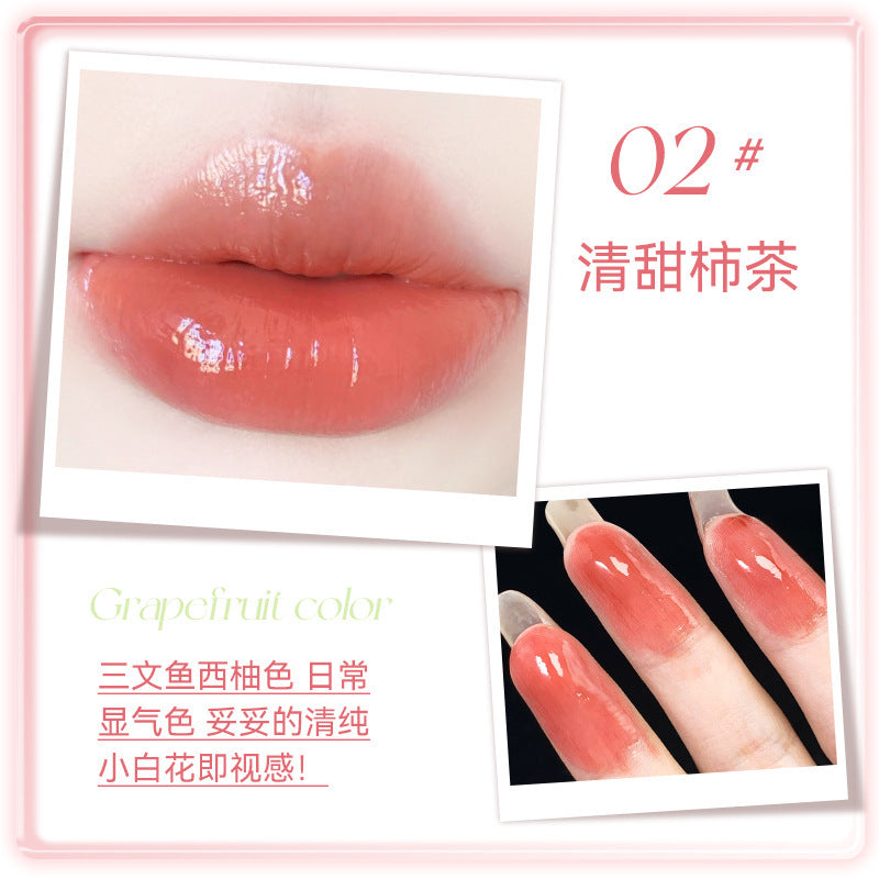 Novo crystal jelly long-lasting lip gloss - perfect for students, brightens, hydrates, and creates a glossy, glass-like finish