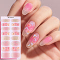 Zhengxiang semi-cured gel nail stickers waterprooffashion cross-border french uv manicure stickers flash onion powder ice transparent nail