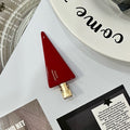 Shen yue's same gold label design triangle makeup clip cute girl retro hair clip easiest for match seamless clip bangs clip