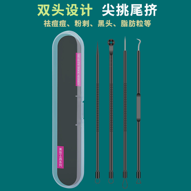 Blackhead remover kit - acne pimple extractor set - pimple popper tool