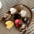 Korean dongdaemun exquisite small heart gripper shark clip classy cute acetic acid side clip small gripper hair clip