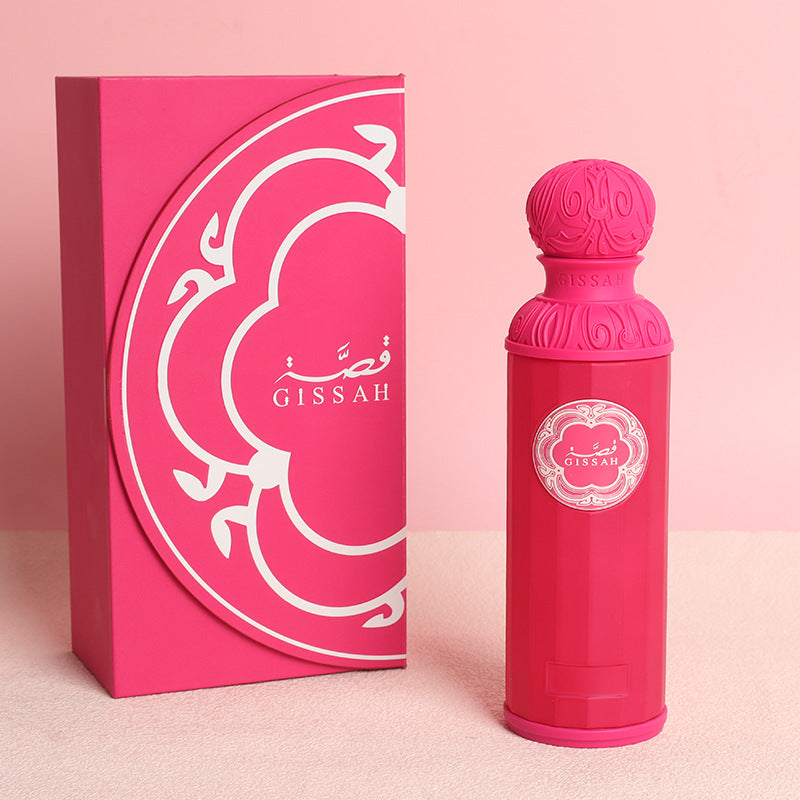 Gissah pink gift box cross-border hot seller 200ml middle eastern arabian perfume long-lasting women's dubai wholesale