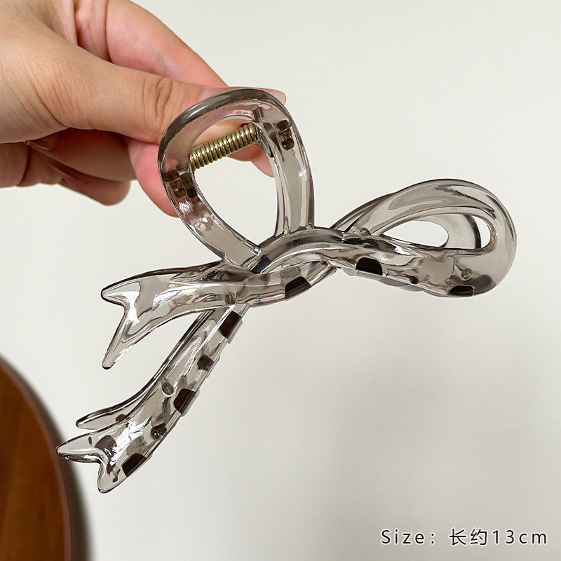 Bow tie clip large high-end 13cm hair clip hair volume shark clip back of head plastic hair clip hair clip