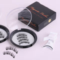 Magnetic false eyelashes - european & american style, four-clip set, glue-free, reusable, magnetic eyelashes