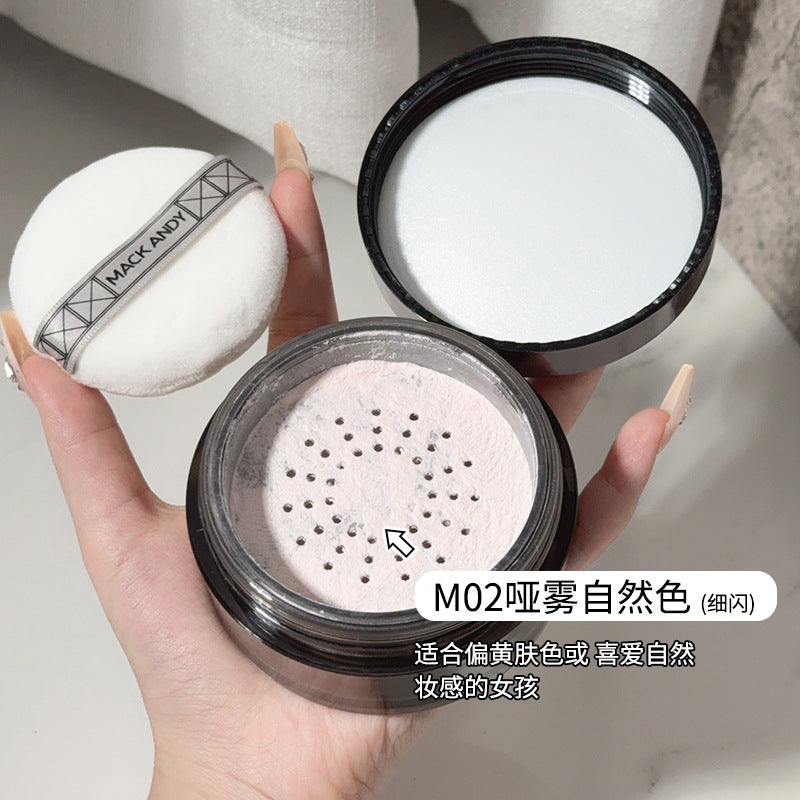 Makeup marco andy obsidian setting powder honey powder soft focus oil control makeup waterproof sweatproof non-removing loose powder