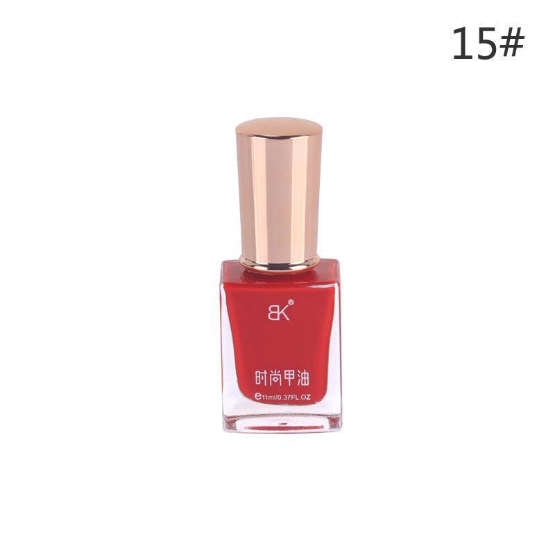 Bk summer new arrival: 36-color trendy oil-based nail polish - peel-off, no-bake, long-lasting, smudge-proof, brightening manicure