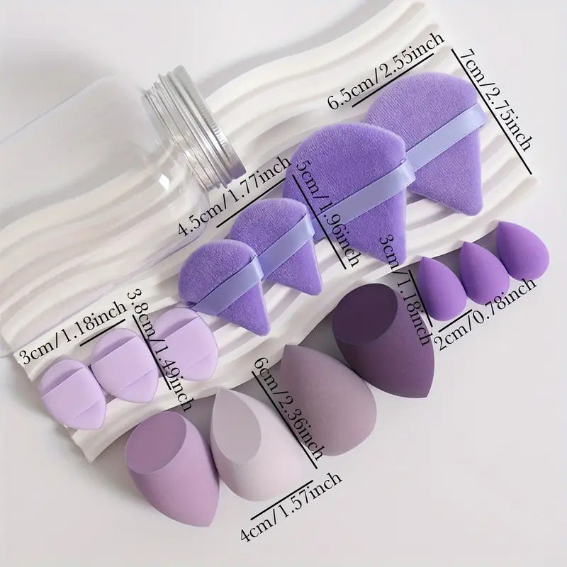 Export hot beauty egg set cross-border 14-piece mini triangle water drop puff air cushion makeup egg sponge