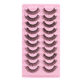 European and american segmented false eyelashes russian volume 3dstereo large curvature european and american thick false eyelashes glue style