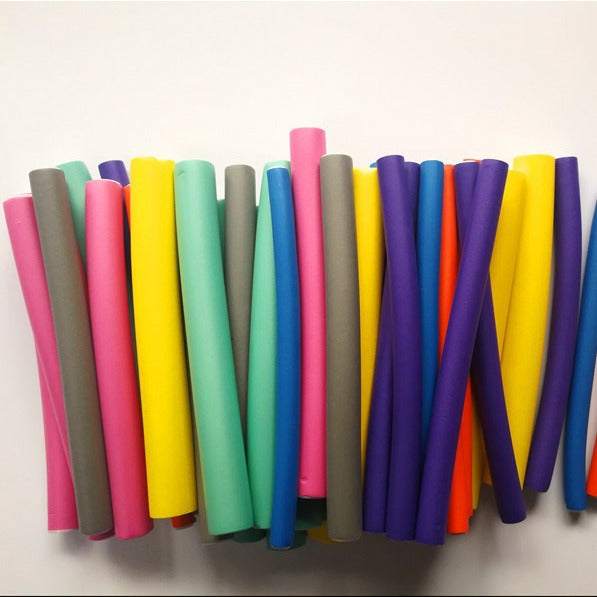 Amazon 42 pieces sponge curling barrel pearl cotton curling bar universal bar curling iron magic curling bar large curl