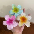 Summer romantic plumeria shape cross-border hair clip for women fashion in flower hair clip back of head hair accessory clip