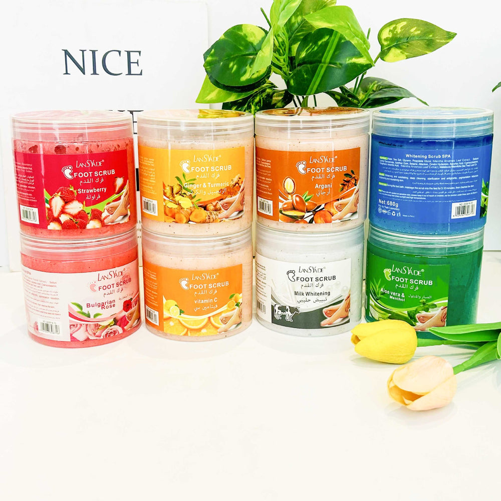 moisturizing body & foot scrub bath salts - deep cleansing, exfoliating, and dead skin removal with fragrant sea salt