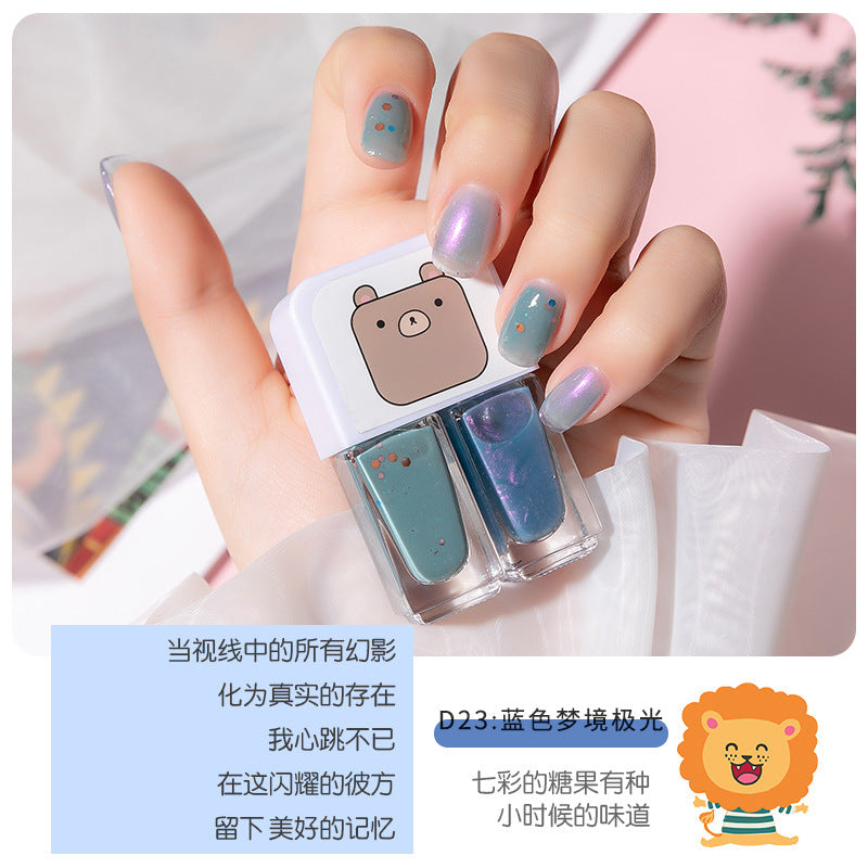New arrival no-bake gemini water-based peelable transparent nail polish nail polish suitnail polish