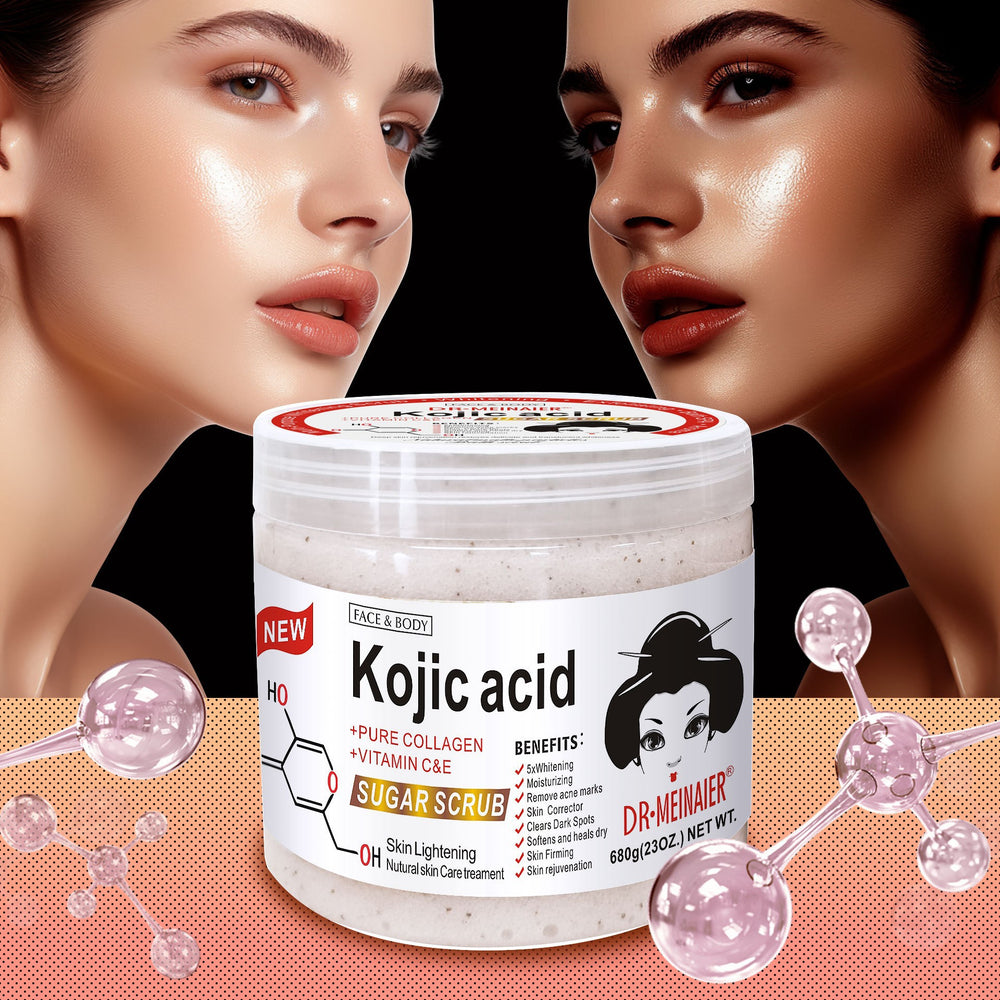 kojic acid bath salt brightening moisturizing scrub deep exfoliating kojic acid sugar scrub 680g