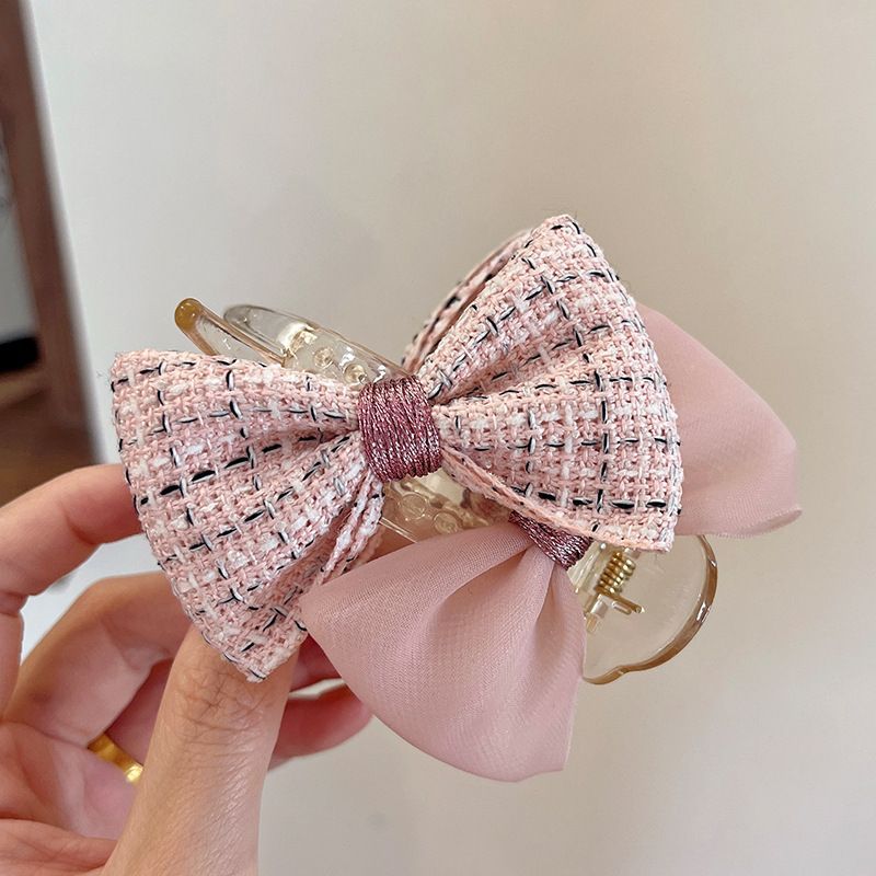 Hair claw clip bun maker - 2024 new bow hair clip - princess style, niche, french, and trendy ins hair claw
