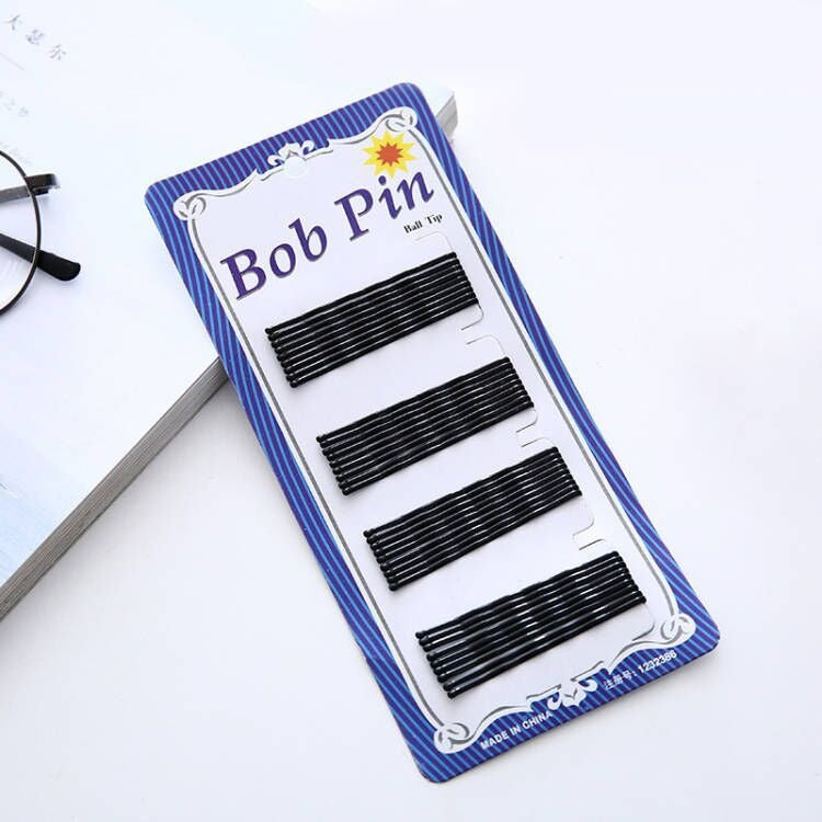 Hairpin steel clip headwear black one-word clip thick side clip bangs clip hair styling fixed broken hair clip