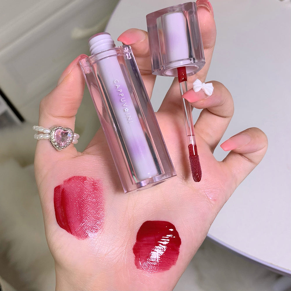 Cappuvini iced tea mirror lip glaze - watery glass lip color, waterproof, long-lasting lipstick - wholesale
