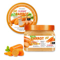 kojic acid sugar scrub for dark spot removal, cleansing, and exfoliation - lychee scrub bath salt & carrot scrub 650g