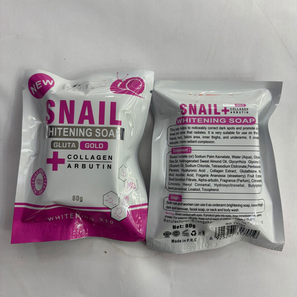 export bagged snail mucin handmade soap 80g - gentle cleansing, brightening, and suitable for all over body