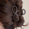 Cross ring-shaped medium hairpin 2025 new brown coffee color back of head hair clip popular hair accessories for women