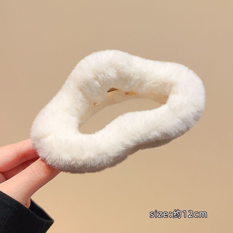 Stuffed gripper female fall and winter large hair clip classy sense ins shark clip hair volume multi-plate hair clip headwear hair accessories