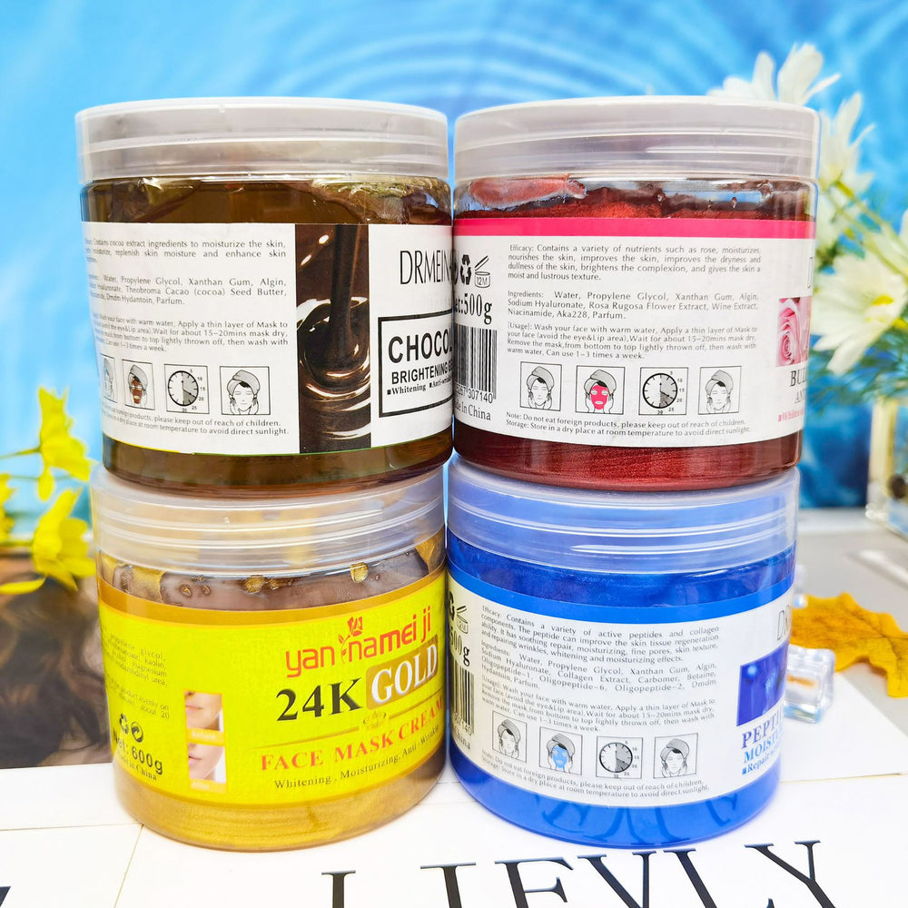 facial collagen gel hydrating, moisturizing, firming massage gel sleeping mask 500g foreign trade wholesale