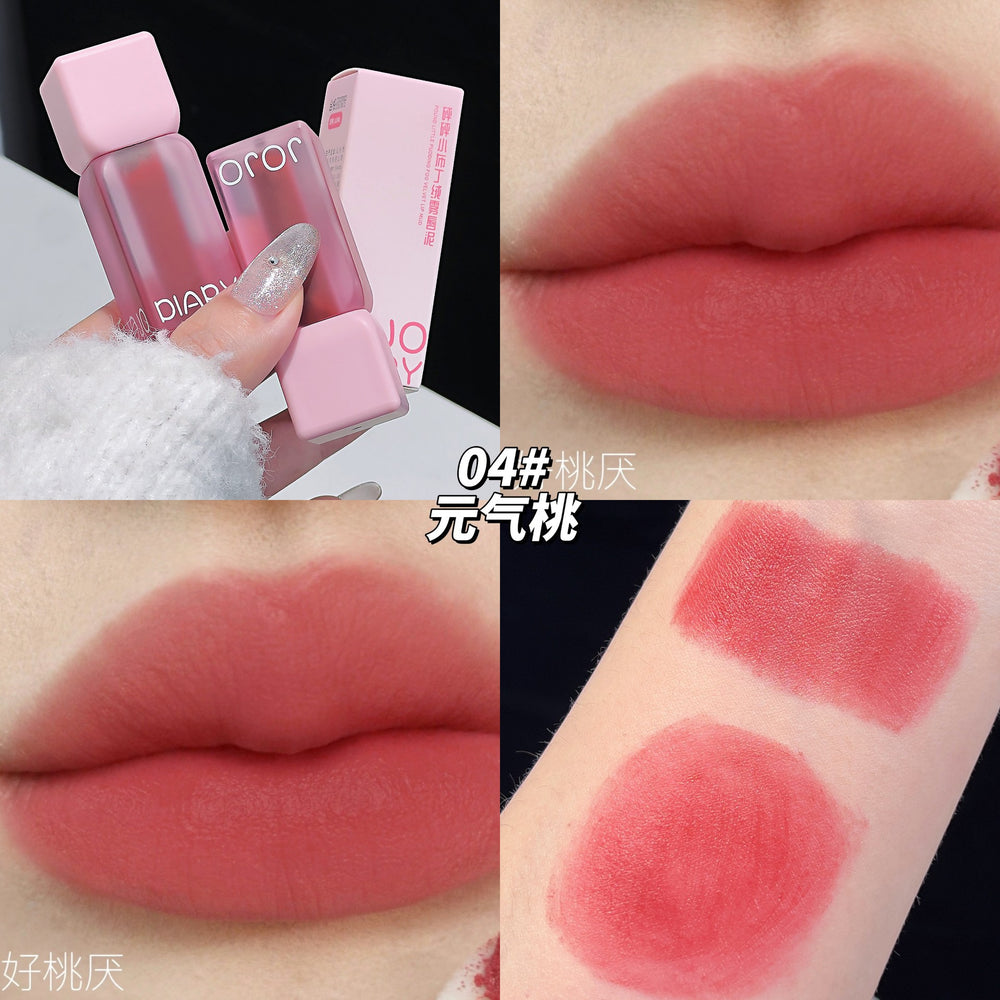Makeup jojo diary little pudding velvet mist lip mud velvet matte matte whitening lip glaze