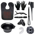Hair dyeing tools, hair dyeing bowl, hair dyeing shawl, hair dyeing brush, hair dyeing comb, twelve-piece suit, baking oil, beauty and hairdressing supplies