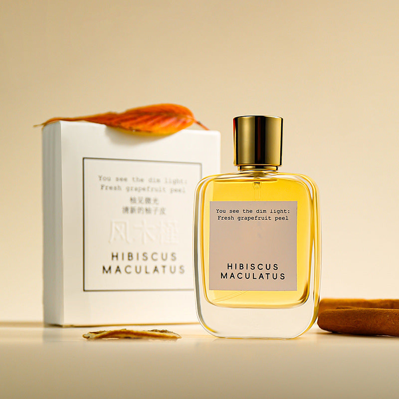 Summer fresh pomelo shimmer perfume - hibiscus long-lasting eau de toilette for women, perfect as a souvenir, light and fresh, niche fragrance for students