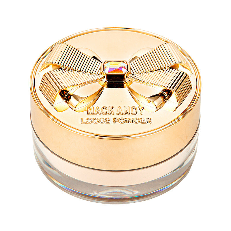 Marco andy bowknot loose powder - lightweight, silky, air-light setting powder for concealing, oil control, waterproof, and long-lasting makeup