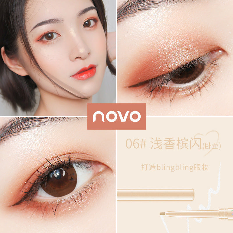 Novo's colorful eyeliner gel pen is extremely fine, waterproof, sweat-proof, non-smudge, and can be used to outline the lying silkworm pen