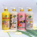 silky milk shower gel 1000ml, cleansing & moisturizing carrot scrub body wash, wholesale for export