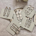 Cold style hairpin metal silver wavy line hairpin side bangs clip female forehead broken hair duckbill clip headwear