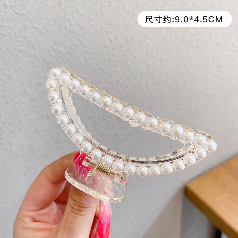 Korean large pearl clip hairpin eleganceelegant female back shark clip hair clip hair clip hair clip