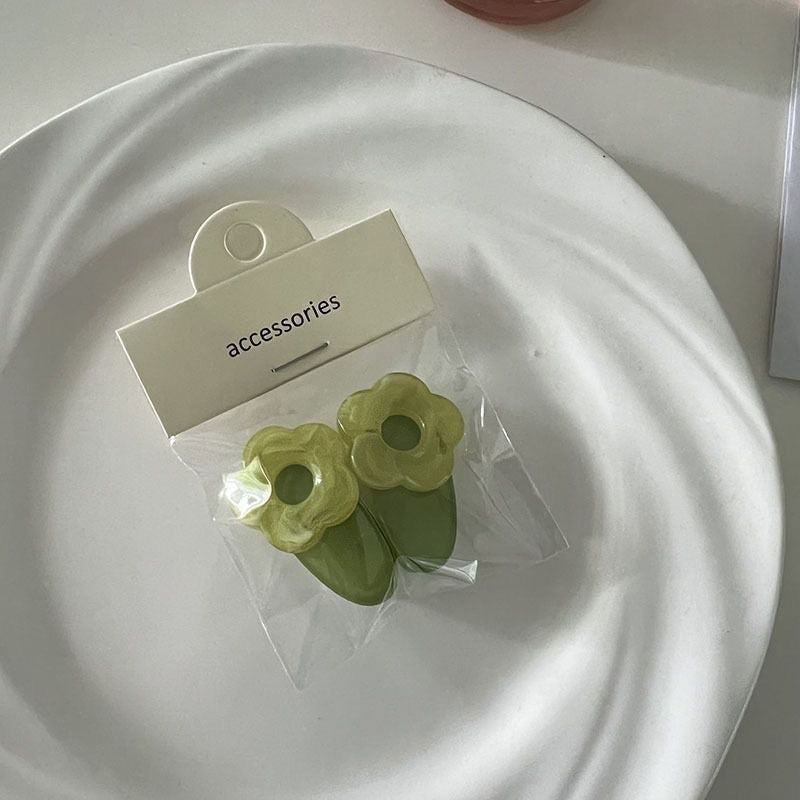 Ice cream color hairpin macaron flower broken hair sweet bangs side clip duckbill clip hairpin hair accessories hairpin