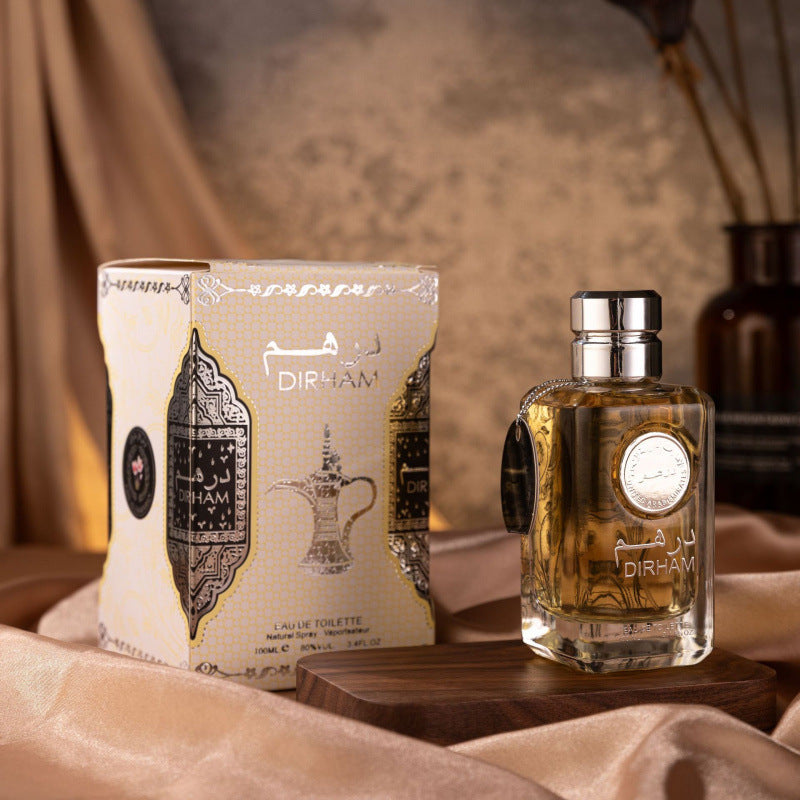 men perfume dirham100ml arabian middle eastern style grids dubai perfume for men and women long-lasting spray