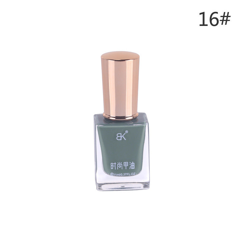 Bk summer new arrival: 36-color trendy oil-based nail polish - peel-off, no-bake, long-lasting, smudge-proof, brightening manicure