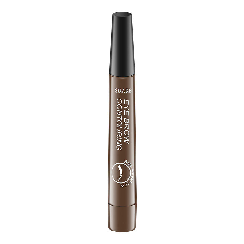 Artificial water eyebrow pencil four-pronged wild long-lasting non-smudged waterproof anti-sweat non-fading natural eyebrows clearly defined