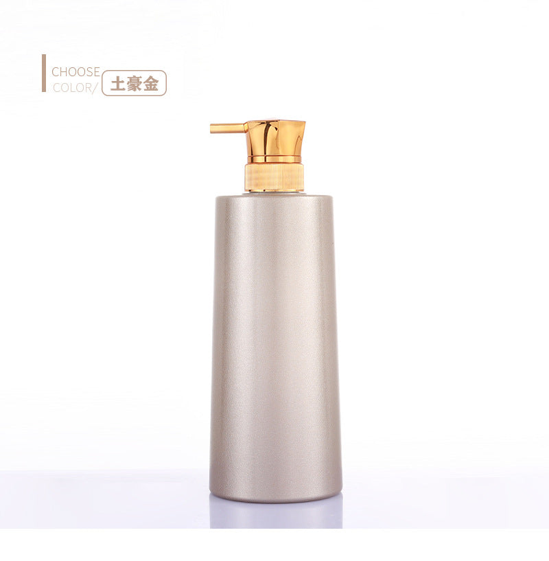 High-end 680ml plastic bottle, empty bottle, push-flat shoulder shower gel shampoo bottle
