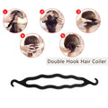 Bun maker hair styling tool set - includes fishbone wave braider, pointed tail comb, and hair volumizing accessories