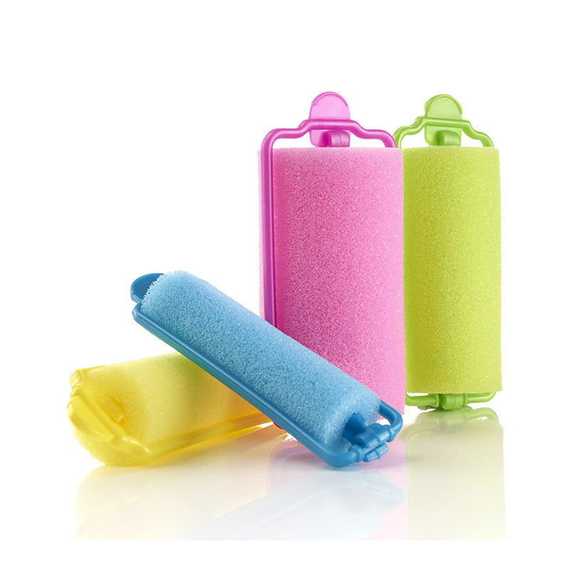 Amazon bestseller sponge hair curler set - sponge curlers, heatless curlers for lazy days, pvc bag packaging