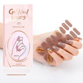 Zhengxiang factory customized gel nail stickers uv semi-cured nail polish glue hot stamping korean semi-cured nail art stickers wholesale