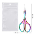 Color titanium swan scissors + pearlescent bag
