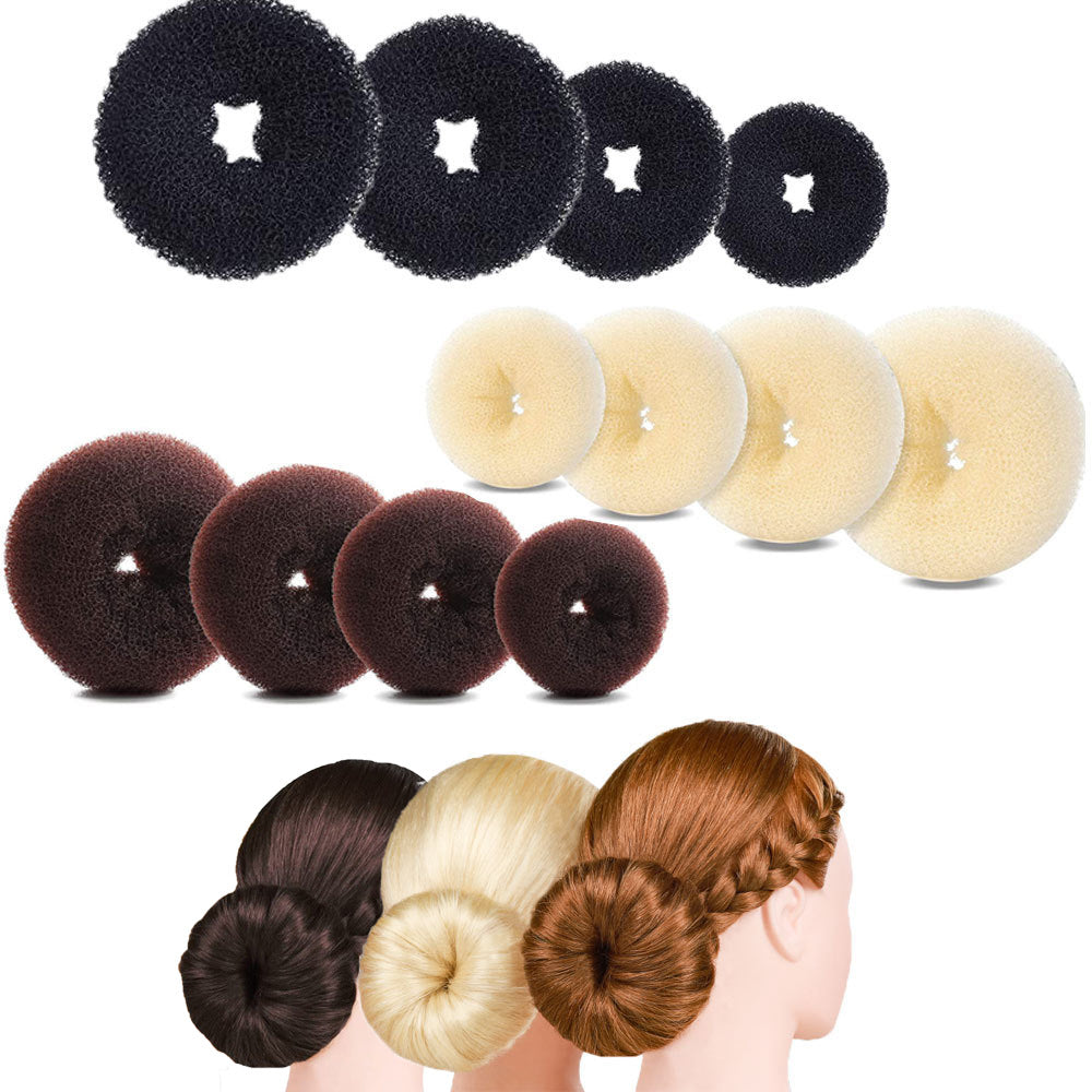 Factory direct sweet bun maker - donut style hair styler - nylon, gentle on hair, easy hair bun tool
