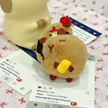 Red book same style ~ capibala cute cartoon plush capybara half grab the back of the head shark clip grab clip hair accessories for women